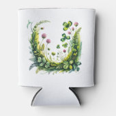 Personalized Irish Shamrock Botanical Can Cooler (Voorkant)