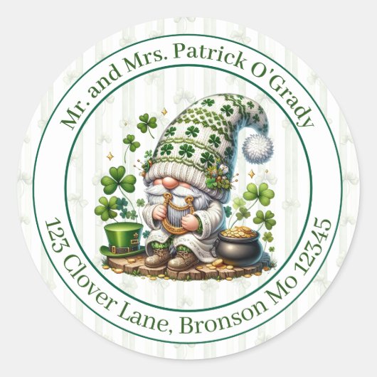 Personalized Irish-Themed Return Address Labels (Voorkant)
