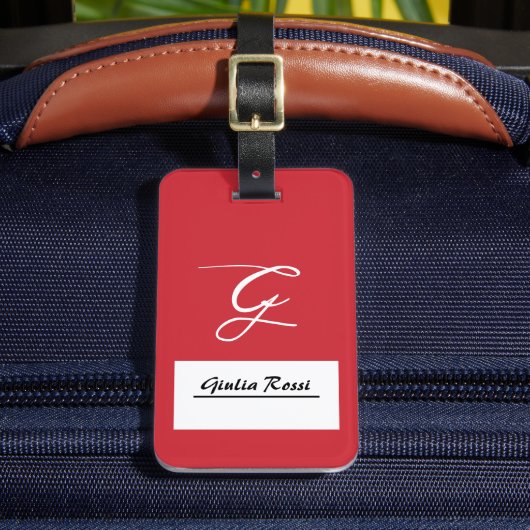 Personalized Italian Flag Luggage Tags Bagagelabel (Voorkant Insitu 2)