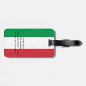 Personalized Italian Flag Luggage Tags Bagagelabel (Achterkant horizontaal)