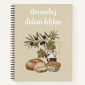 Personalized Italian Kitchen Rustic Bread  Recipe Notitieboek (Voorkant)