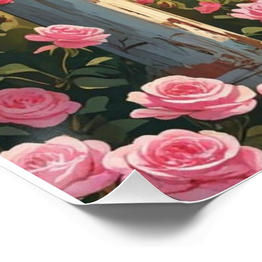 Personalized Italian Villa Signpost – Rustic Wall  Perfect Poster (Hoek)