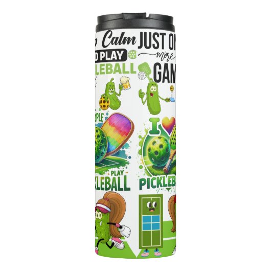 Personalized "It's Pickleball Time" Thermosbeker (Achterkant)