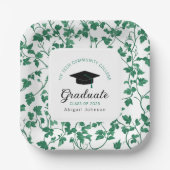 Personalized Ivy Botanical Graduation Papieren Bordje (Voorkant)