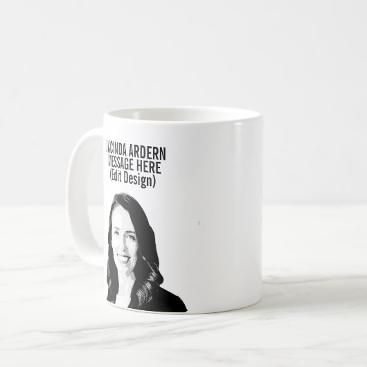 PERSONALIZED JACINDA ARDERN KOFFIEMOK (Voorkant links)