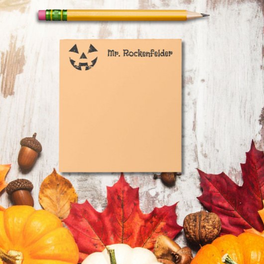 Personalized Jack-o-lantern pumpkin face Halloween Post-it® Notes