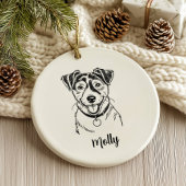 Personalized Jack Russel Terrier Dog Christmas Keramisch Ornament