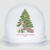 Personalized Jack Russel Terrier Dog Christmas Sneeuwbol (Voorkant)