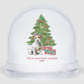 Personalized Jack Russel Terrier Dog Christmas Sneeuwbol (Achterkant)