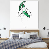 Personalized January Birth Flower Portrait Canvas Afdruk (Insitu (Slaapkamer))