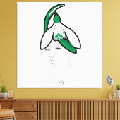 Personalized January Birth Flower Portrait Canvas Afdruk (Insitu (Woonkamer))