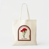 Personalized January Birth Month Flower Tote Bag (Voorkant)