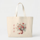 Personalized January Carnation Tote Bag (Voorkant)
