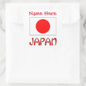 Personalized Japan Flag Name Square Label (Tas)