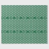Personalized Japandi Christmas Wrapping Paper Cadeaupapier (Vlak)