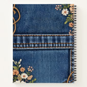 Personalized jeans and florals  notitieboek (Achterkant)
