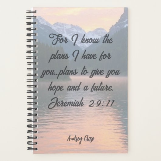 Personalized Jeremiah 29:11 Planner (Voorkant)