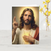 Personalized Jesus 2 Christmas Card Kaart (Gele Bloem)