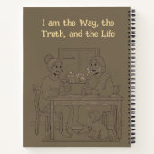 Personalized Jesus Sepia Luxury Journal Notitieboek (Achterkant)