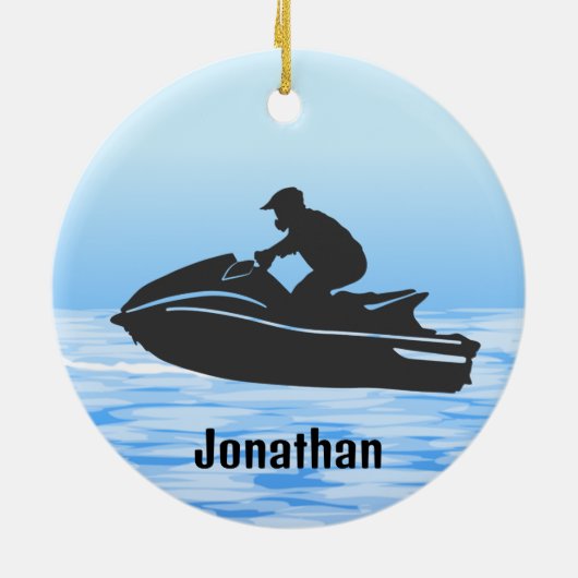 Personalized Jet Ski Ornament (Achterkant)