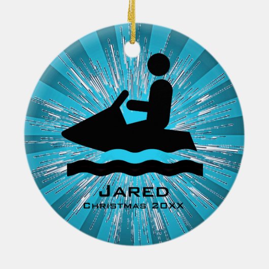 Personalized Jet Ski Ornament (Achterkant)