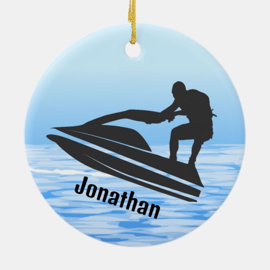 Personalized Jet Ski Ornament (Achterkant)