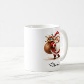 Personalized Jolly Santa Claus Coffee Mug Koffiemok (Voorkant rechts)