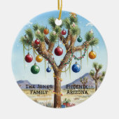 Personalized Joshua Tree at Christmas Keramisch Ornament (Voorkant)
