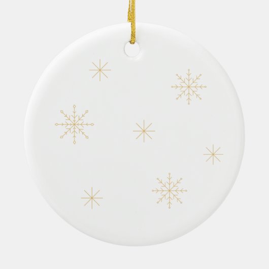 Personalized Joy Christmas Photo Keramisch Ornament (Achterkant)