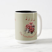 Personalized "Joy To The World" Hymn Tweekleurige Koffiemok (Voorkant rechts)