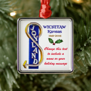 PERSONALIZED Joyland Amusement Park Wichita KS Metalen Ornament