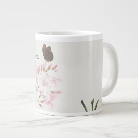Personalized Ju Lian Design Floral Butterfly Mug Grote Koffiekop (Voorkant rechts)