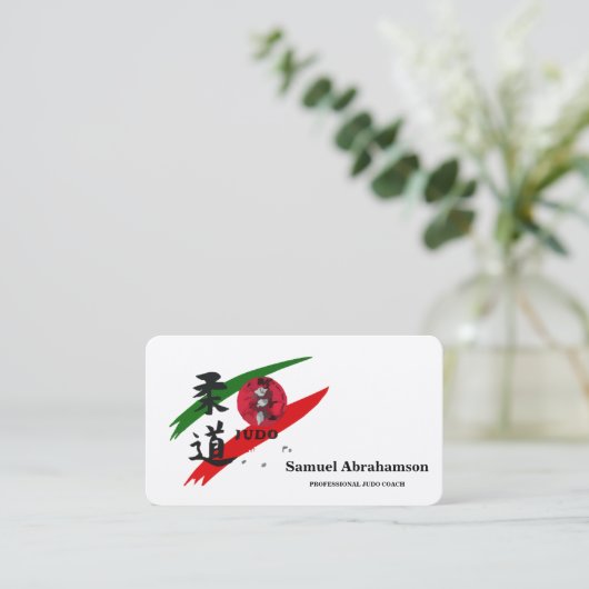 Personalized Judo instructor - Karte  Visitekaartje (Staand voorkant)