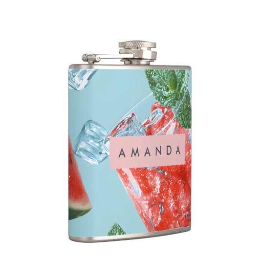 Personalized Juicy Watermelon Mint Sparkle Heupfles (Rechts)