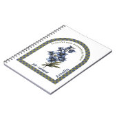 Personalized July Birth Month Flower Notebook Notitieboek (Linkerzijde)