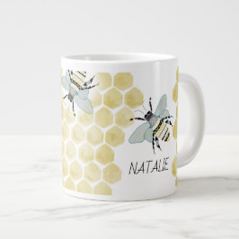 PERSONALIZED Jumbo Zen Doodle Bee Mok