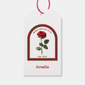 Personalized June Birth Month Flower Cadeaulabel (Voorkant)