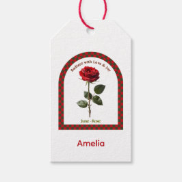 Personalized June Birth Month Flower Cadeaulabel