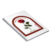 Personalized June Birth Month Flower Notebook Notitieboek (Rechterzijde)