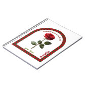 Personalized June Birth Month Flower Notebook Notitieboek (Linkerzijde)