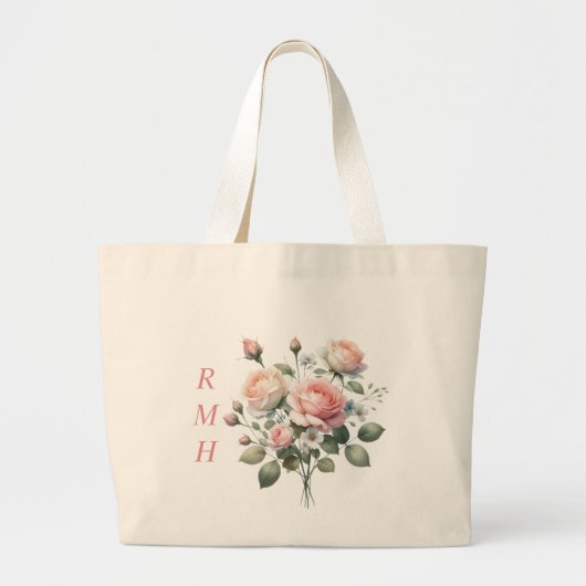 Personalized June Rose Tote Bag (Voorkant)