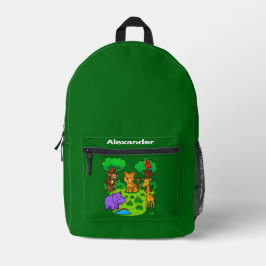 Personalized Jungle Animal Backpack  Monkey & More Bedrukte Rugzak