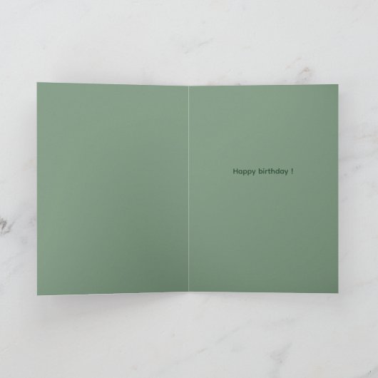 Personalized Jungle Animals Birthday Card Kaart (Binnen)