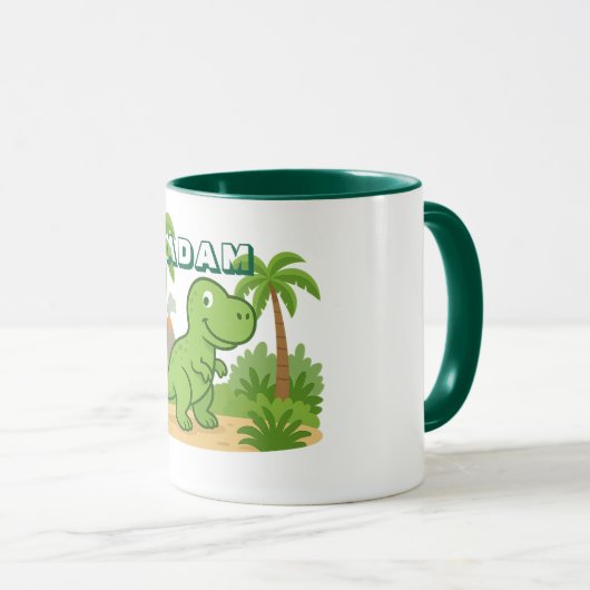Personalized Jungle Dinosaur Mug for Kids Mok (Voorkant rechts)