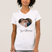 Personalized Just Married Mrs. Name Wedding Date T-shirt (Voorkant)