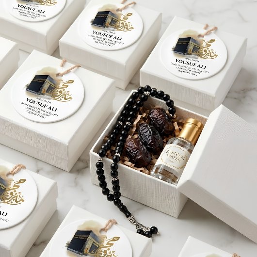 PERSONALIZED KA'BAH HAJJ MABRUR BEDANKJES LABELS