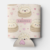 Personalized Kawaii Pastel Dumpling Pattern Blikjeskoeler (Achterkant)