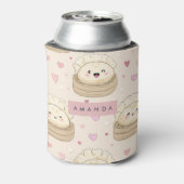 Personalized Kawaii Pastel Dumpling Pattern Blikjeskoeler (Blikje Achterkant)