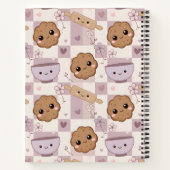 Personalized Kawaii Purple Cookie Keepsake Recipe  Notitieboek (Achterkant)