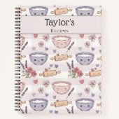 Personalized Kawaii Recipe Heart Keepsake Recipe  Notitieboek (Voorkant)